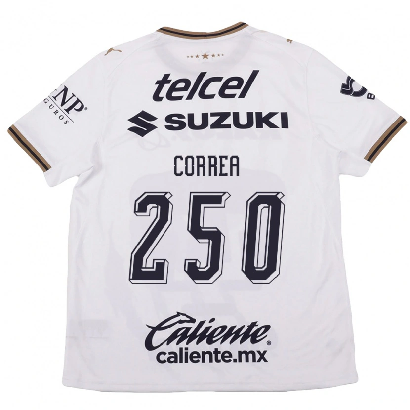 Danxen Homem Camisola Andrés Correa #250 Branco Preto Marrom Alternativa 2026/27 Camisa