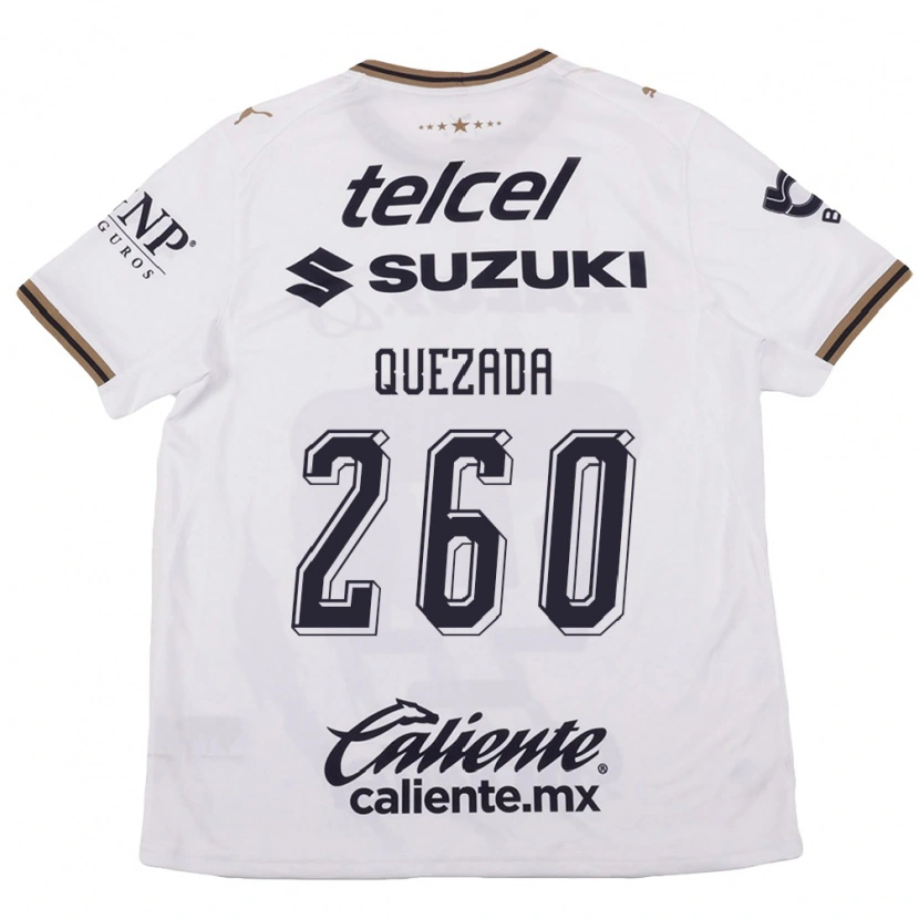 Danxen Homem Camisola Héctor Quezada #260 Branco Preto Marrom Alternativa 2026/27 Camisa