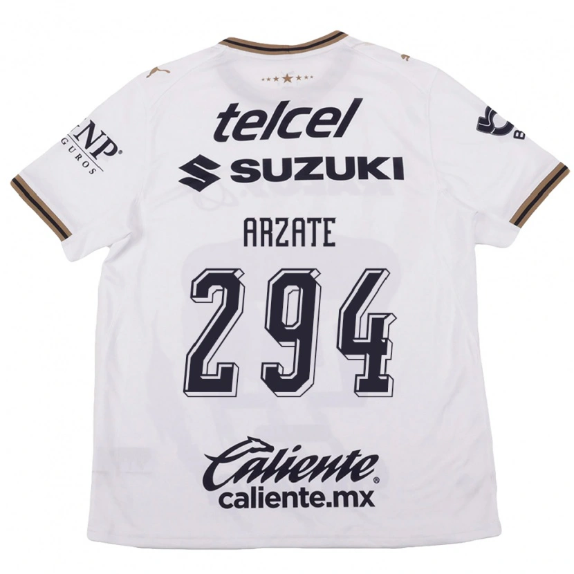 Danxen Homem Camisola Aarón Arzate #294 Branco Preto Marrom Alternativa 2026/27 Camisa