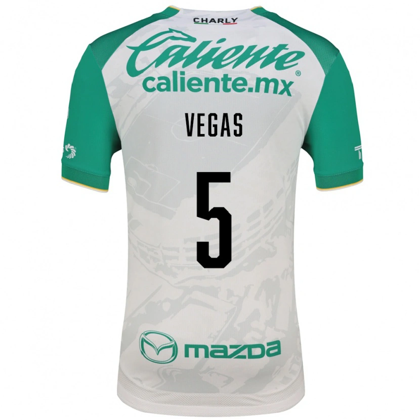 Danxen Homem Camisola Sebastián Vegas #5 Verde Claro Branco Alternativa 2026/27 Camisa