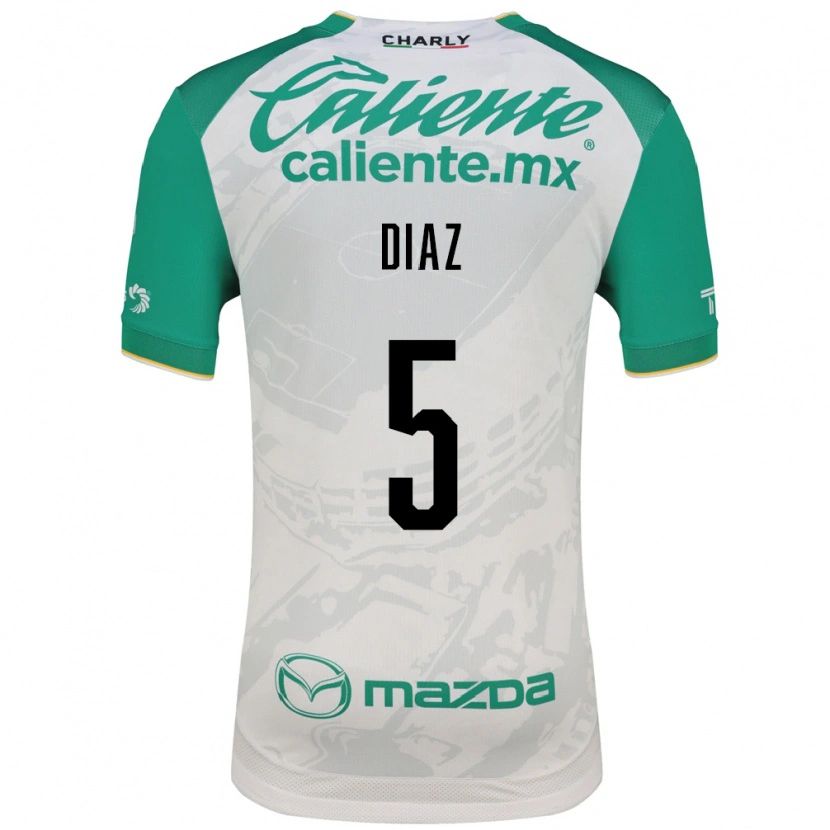Danxen Homem Camisola Brenda Díaz #5 Verde Claro Branco Alternativa 2026/27 Camisa