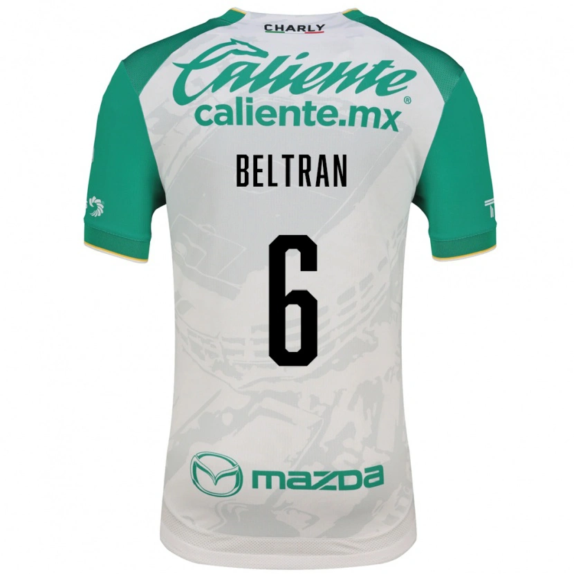 Danxen Homem Camisola Fernando Beltrán #6 Verde Claro Branco Alternativa 2026/27 Camisa