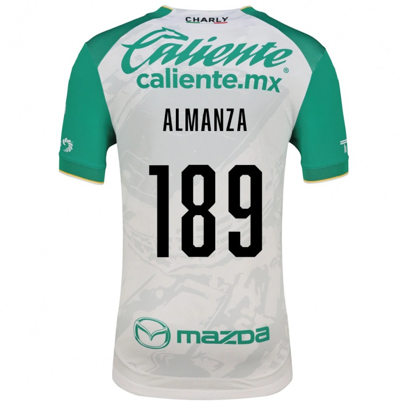Danxen Homem Camisola Román Almanza #189 Verde Claro Branco Alternativa 2026/27 Camisa