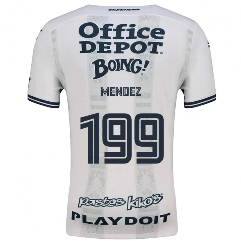 Danxen Homem Camisola Daniel Méndez #199 Vermelho Branco Preto Alternativa 2026/27 Camisa