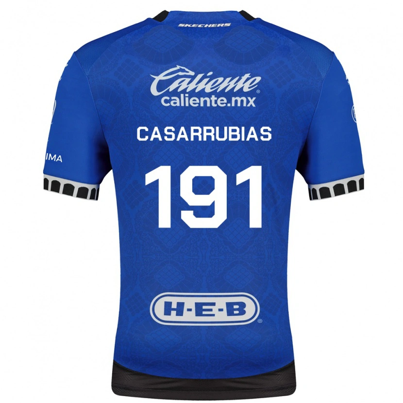 Danxen Homem Camisola Aaron Casarrubias #191 Azul Real Branco Preto Alternativa 2026/27 Camisa