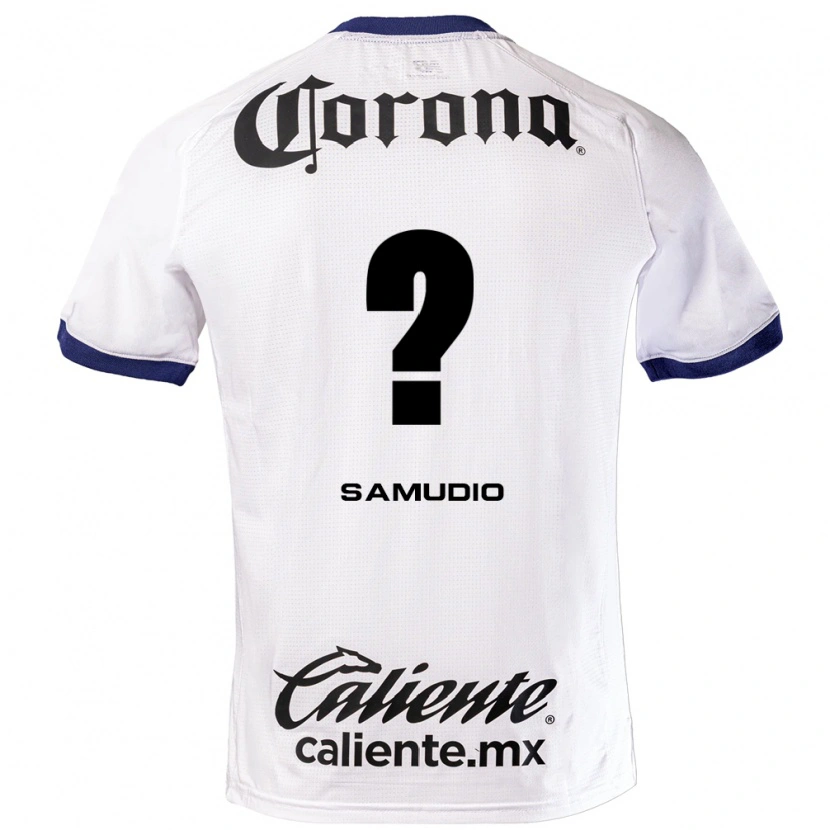 Danxen Homem Camisola Braian Samudio #0 Branco Azul Preto Alternativa 2026/27 Camisa