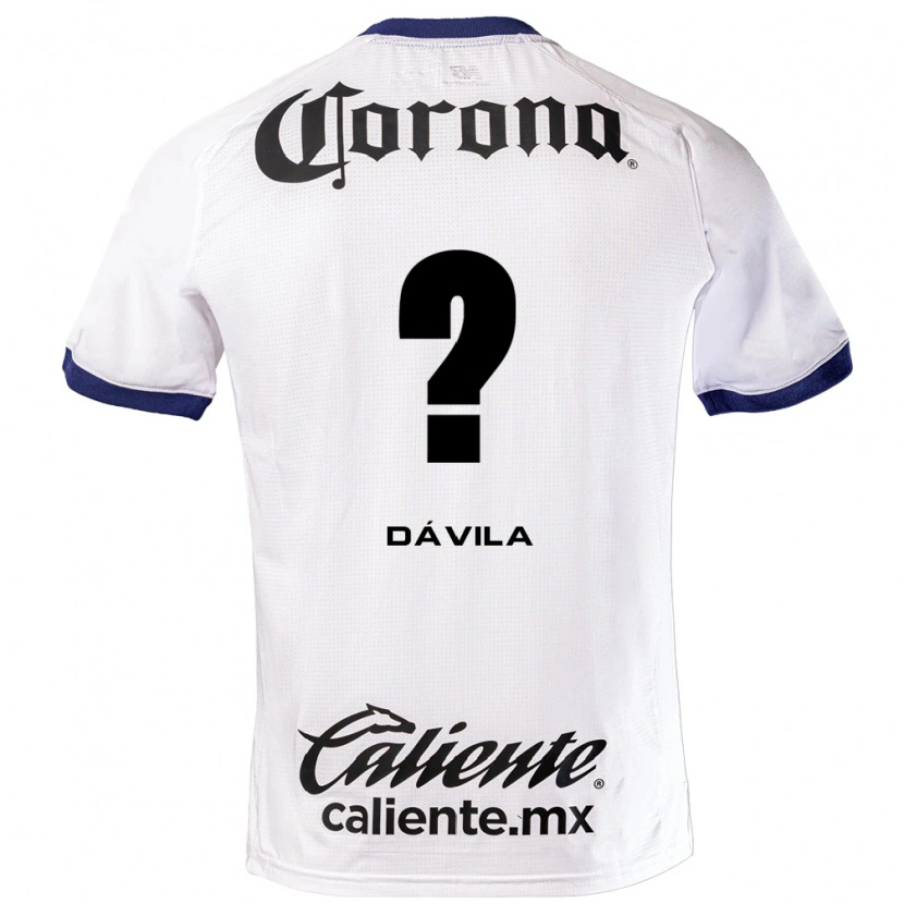 Danxen Homem Camisola Dilan Dávila #0 Branco Azul Preto Alternativa 2026/27 Camisa