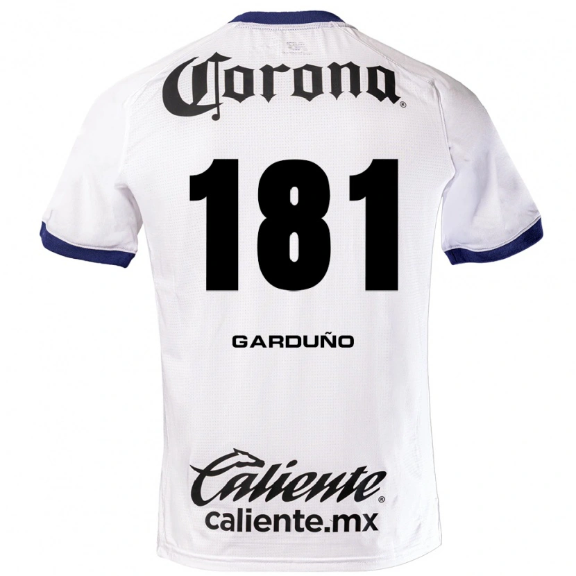 Danxen Homem Camisola Carlos Garduño #181 Branco Azul Preto Alternativa 2026/27 Camisa