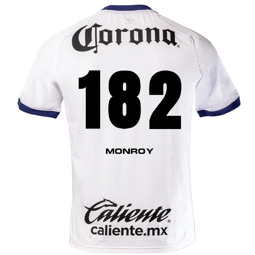 Danxen Homem Camisola Brayan Monroy #182 Branco Azul Preto Alternativa 2026/27 Camisa