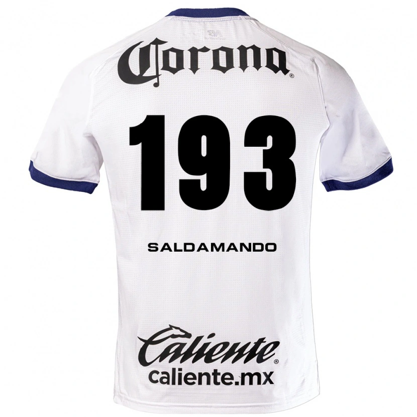 Danxen Homem Camisola José Saldamando #193 Branco Azul Preto Alternativa 2026/27 Camisa