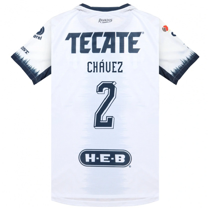 Danxen Homem Camisola Ricardo Chávez #2 Branco Azul Tinta Vermelho Alternativa 2026/27 Camisa