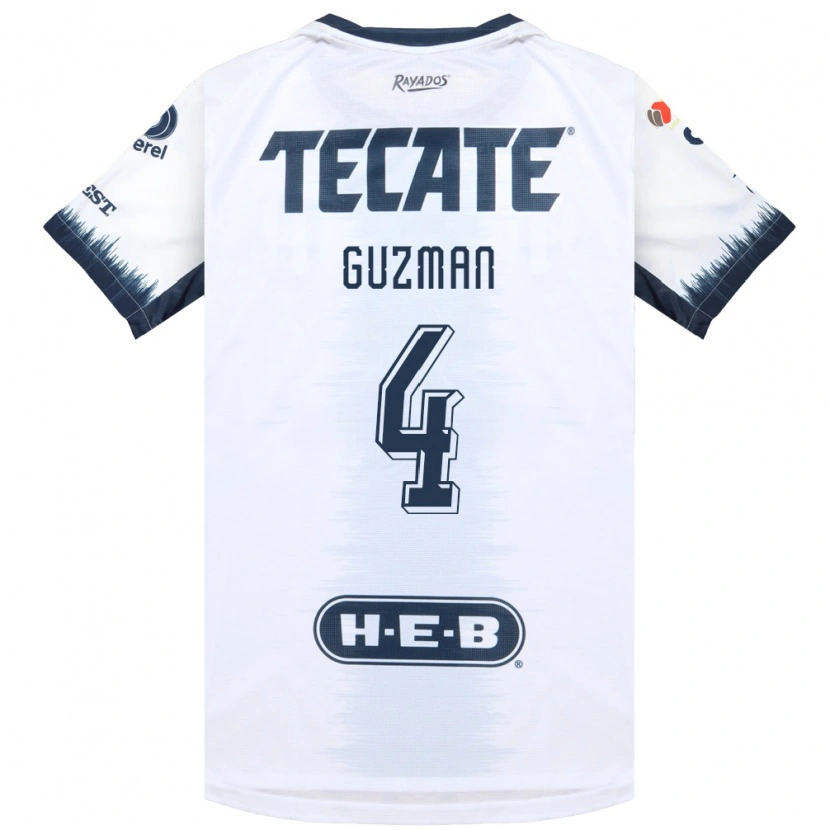 Danxen Homem Camisola Víctor Guzmán #4 Branco Azul Tinta Vermelho Alternativa 2026/27 Camisa