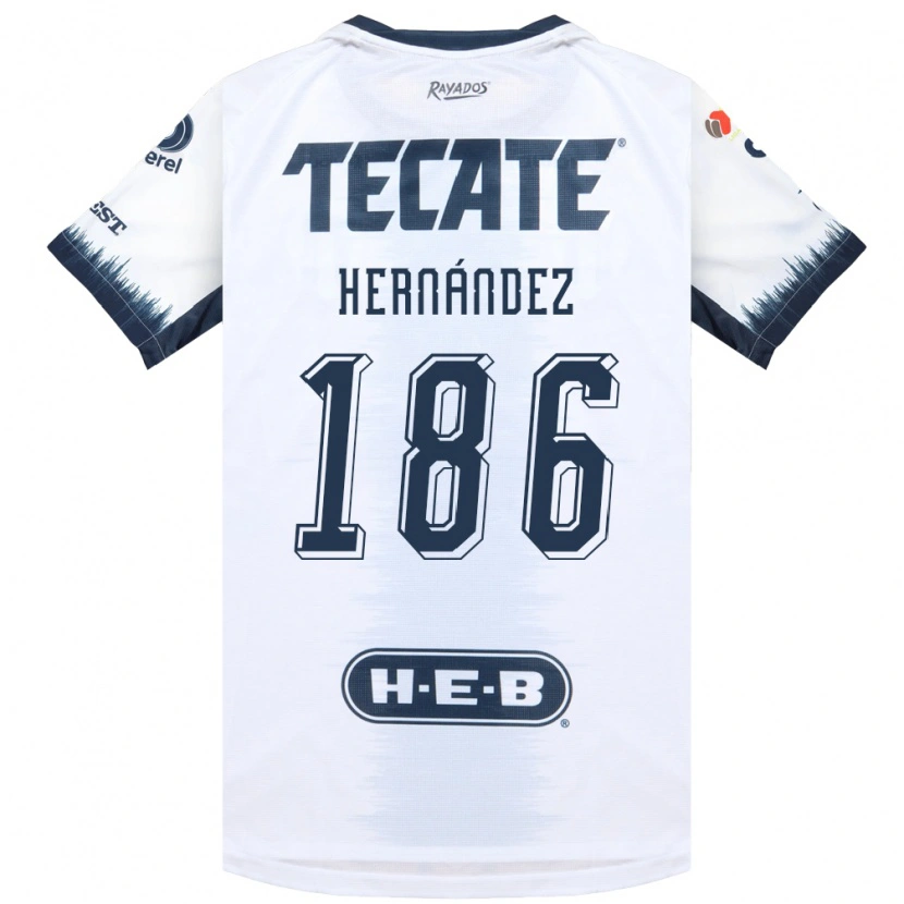 Danxen Homem Camisola Sebastián Hernández #186 Branco Azul Tinta Vermelho Alternativa 2026/27 Camisa