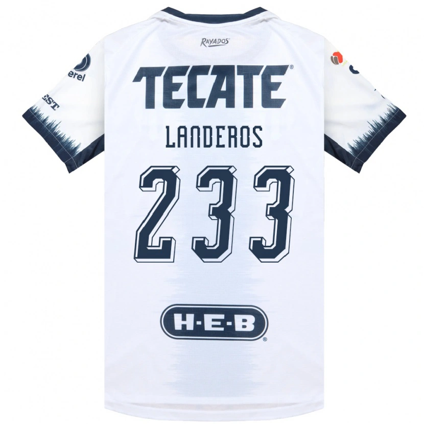 Danxen Homem Camisola Jorge Landeros #233 Branco Azul Tinta Vermelho Alternativa 2026/27 Camisa