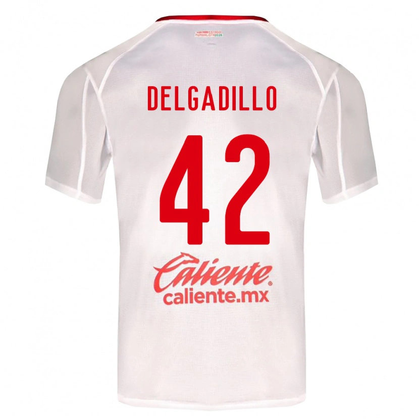 Danxen Homem Camisola Diego Delgadillo #42 Branco Verde Vermelho Alternativa 2026/27 Camisa