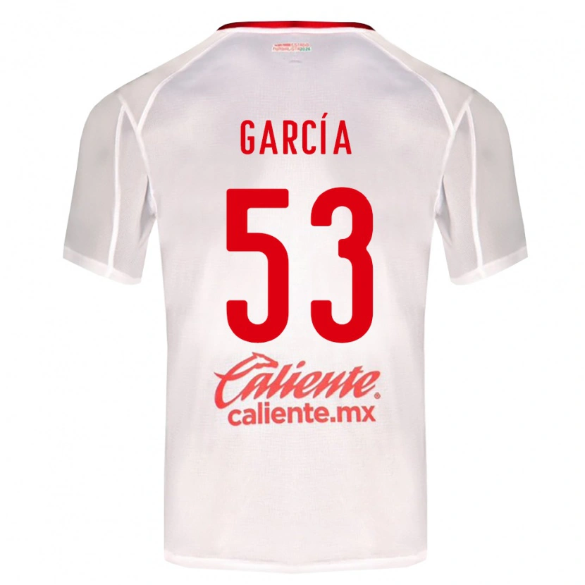 Danxen Homem Camisola Uziel García #53 Branco Verde Vermelho Alternativa 2026/27 Camisa