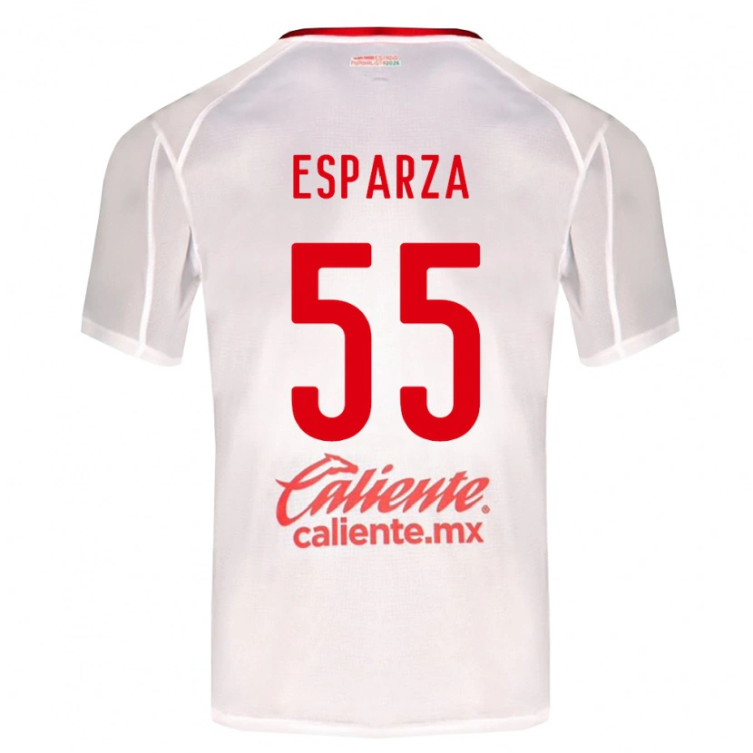 Danxen Homem Camisola Sebastián Esparza #55 Branco Verde Vermelho Alternativa 2026/27 Camisa