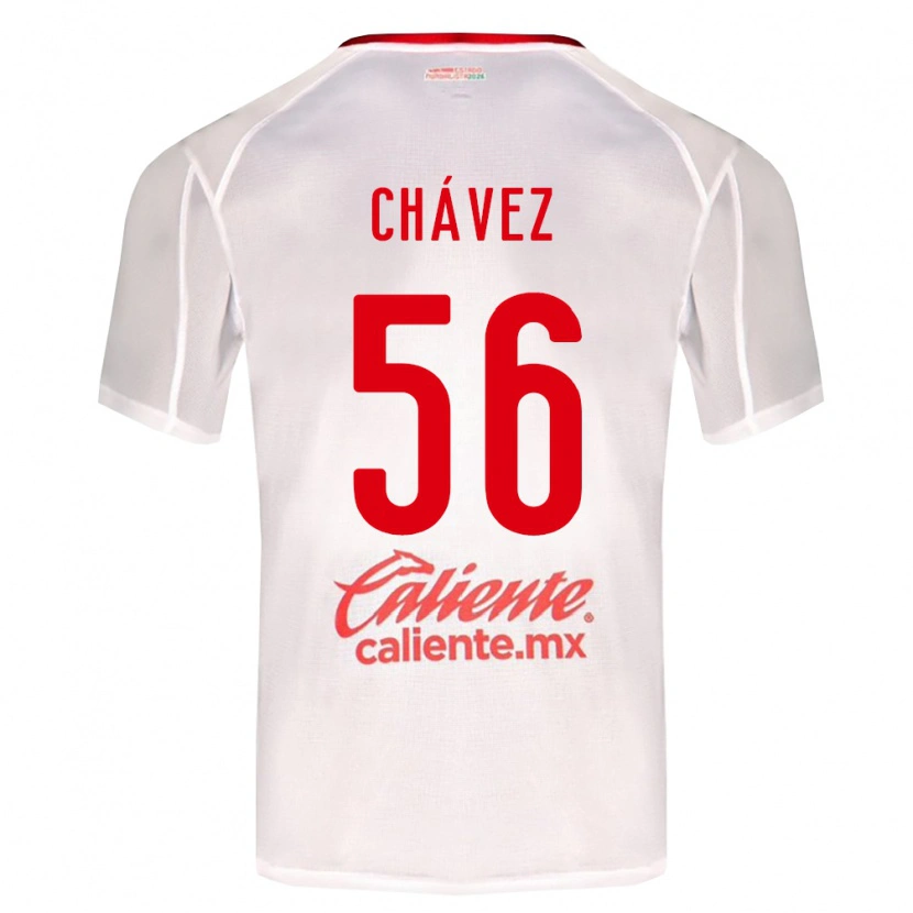 Danxen Homem Camisola Ángel Chávez #56 Branco Verde Vermelho Alternativa 2026/27 Camisa