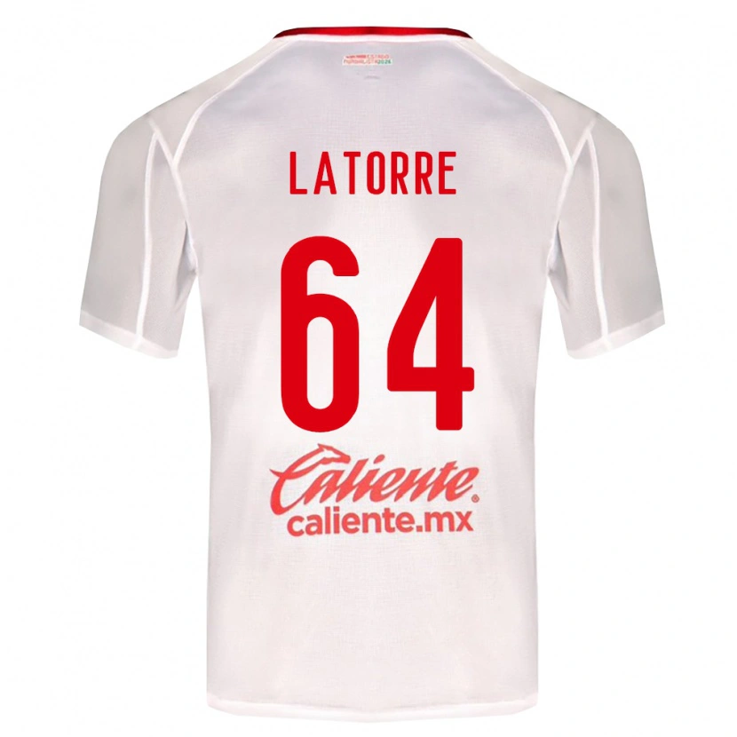 Danxen Homem Camisola Diego Latorre #64 Branco Verde Vermelho Alternativa 2026/27 Camisa