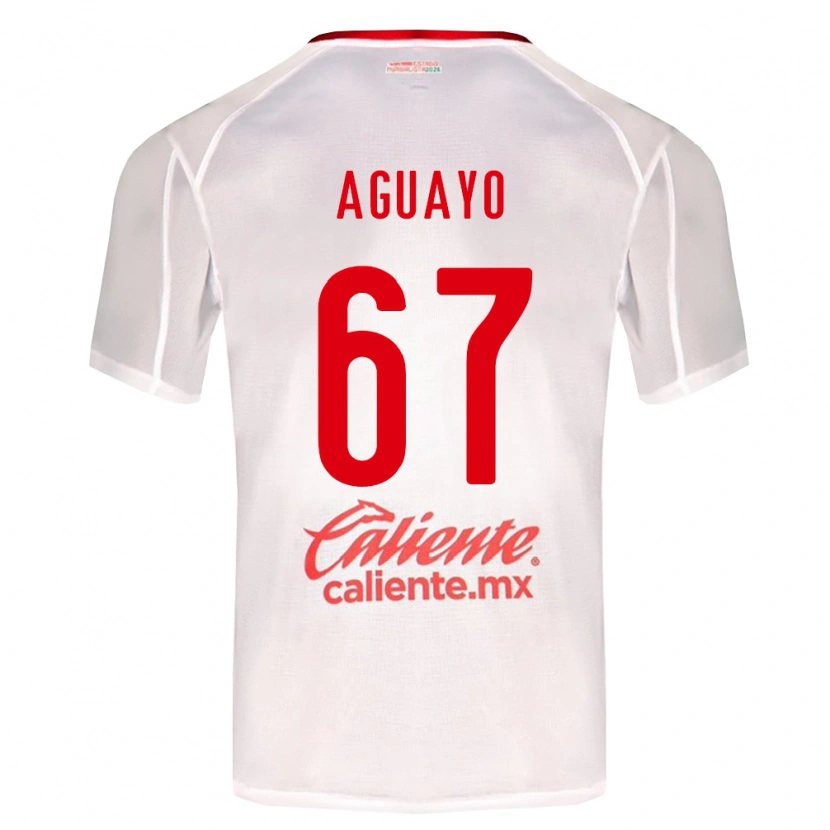 Danxen Homem Camisola Sergio Aguayo #67 Branco Verde Vermelho Alternativa 2026/27 Camisa