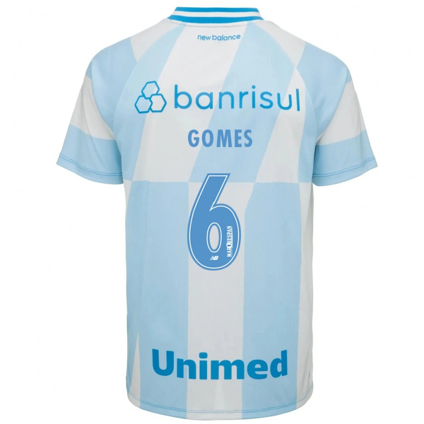 Danxen Homem Camisola Leo Gomes #6 Azul Claro Branco Alternativa 2026/27 Camisa