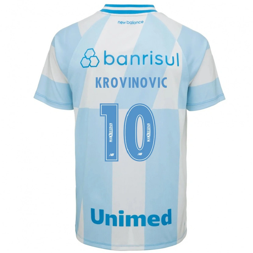 Danxen Homem Camisola Filip Krovinovic #10 Azul Claro Branco Alternativa 2026/27 Camisa