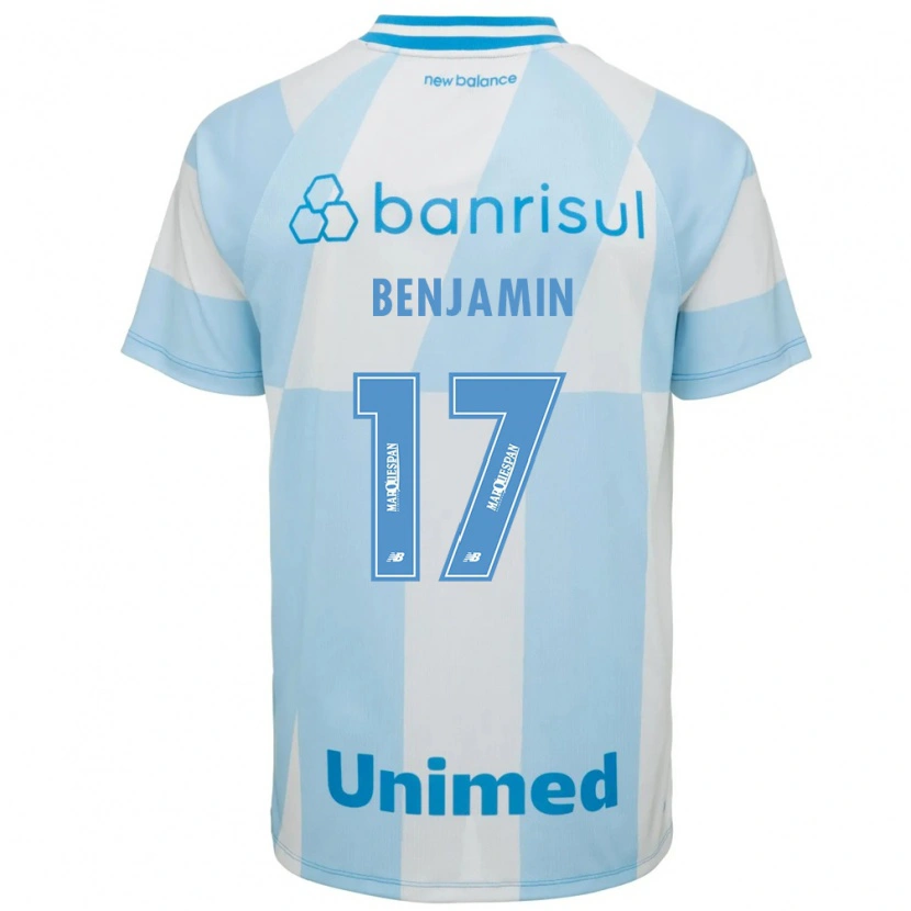 Danxen Homem Camisola Benjamin Dos Santos #17 Azul Claro Branco Alternativa 2026/27 Camisa