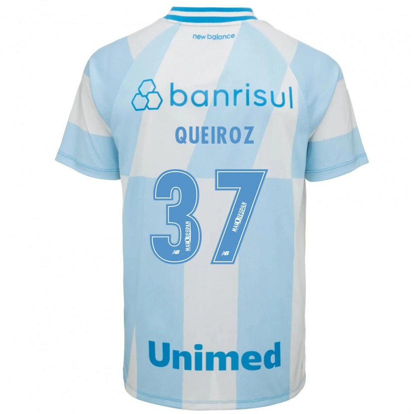 Danxen Homem Camisola Du Queiroz #37 Azul Claro Branco Alternativa 2026/27 Camisa