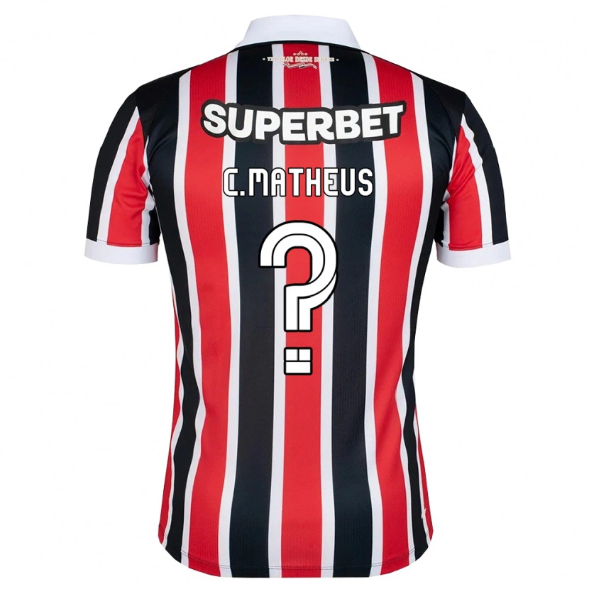 Danxen Homem Camisola Caio Matheus #0 Vermelho Branco Preto Alternativa 2026/27 Camisa