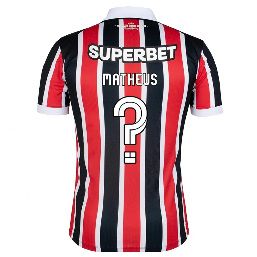 Danxen Homem Camisola Guilherme Matheus #0 Vermelho Branco Preto Alternativa 2026/27 Camisa