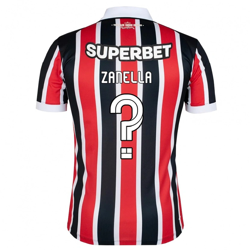 Danxen Homem Camisola Matheus Zanella #0 Vermelho Branco Preto Alternativa 2026/27 Camisa