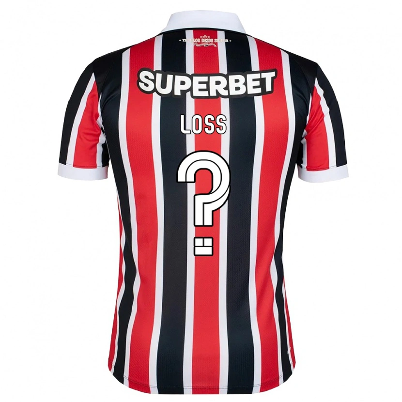 Danxen Homem Camisola Lucas Loss #0 Vermelho Branco Preto Alternativa 2026/27 Camisa