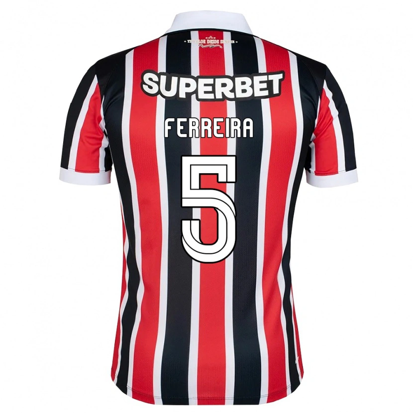Danxen Homem Camisola Matheus Ferreira #5 Vermelho Branco Preto Alternativa 2026/27 Camisa