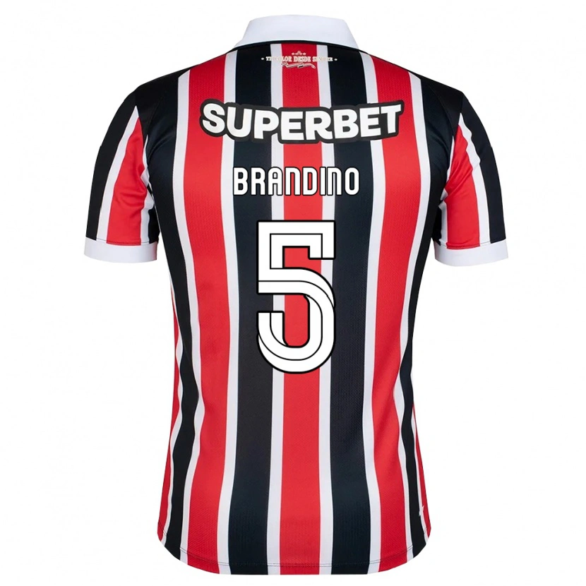 Danxen Homem Camisola Kika Brandino #5 Vermelho Branco Preto Alternativa 2026/27 Camisa