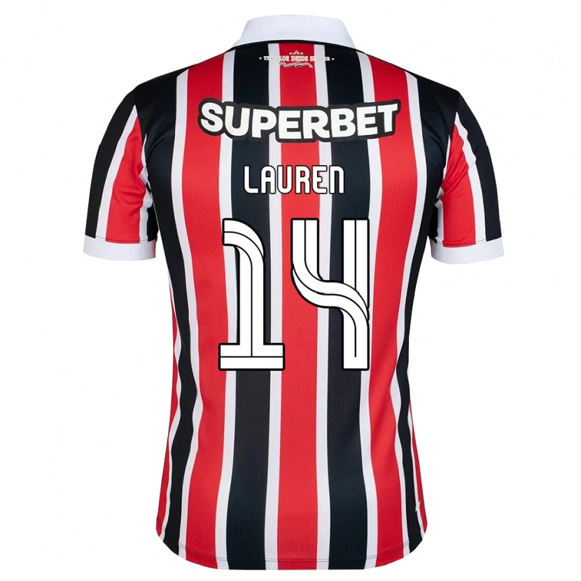 Danxen Homem Camisola Lauren #14 Vermelho Branco Preto Alternativa 2026/27 Camisa