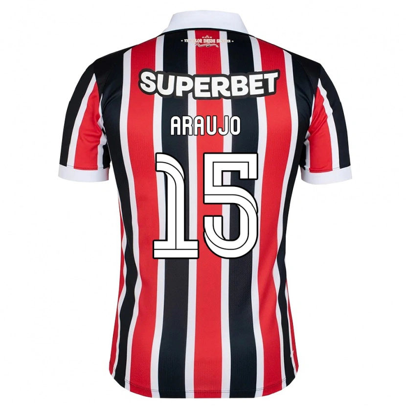 Danxen Homem Camisola Michel Araújo #15 Vermelho Branco Preto Alternativa 2026/27 Camisa