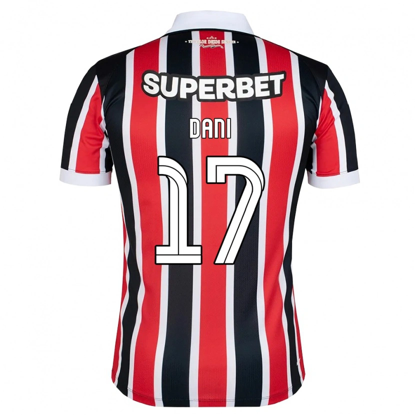 Danxen Homem Camisola Dani #17 Vermelho Branco Preto Alternativa 2026/27 Camisa