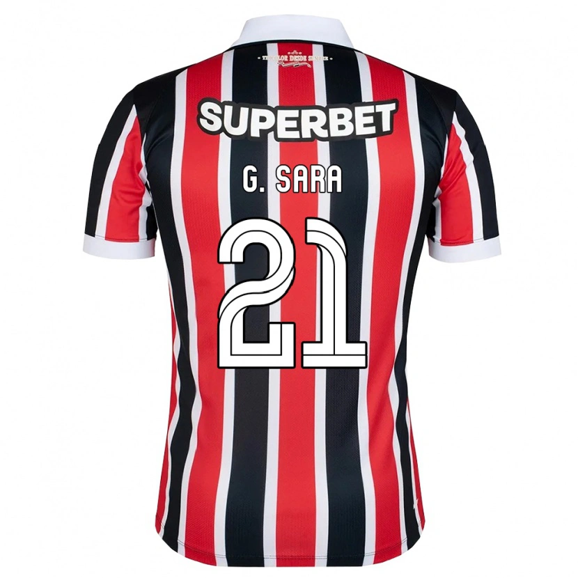 Danxen Homem Camisola Gabriel Sara #21 Vermelho Branco Preto Alternativa 2026/27 Camisa