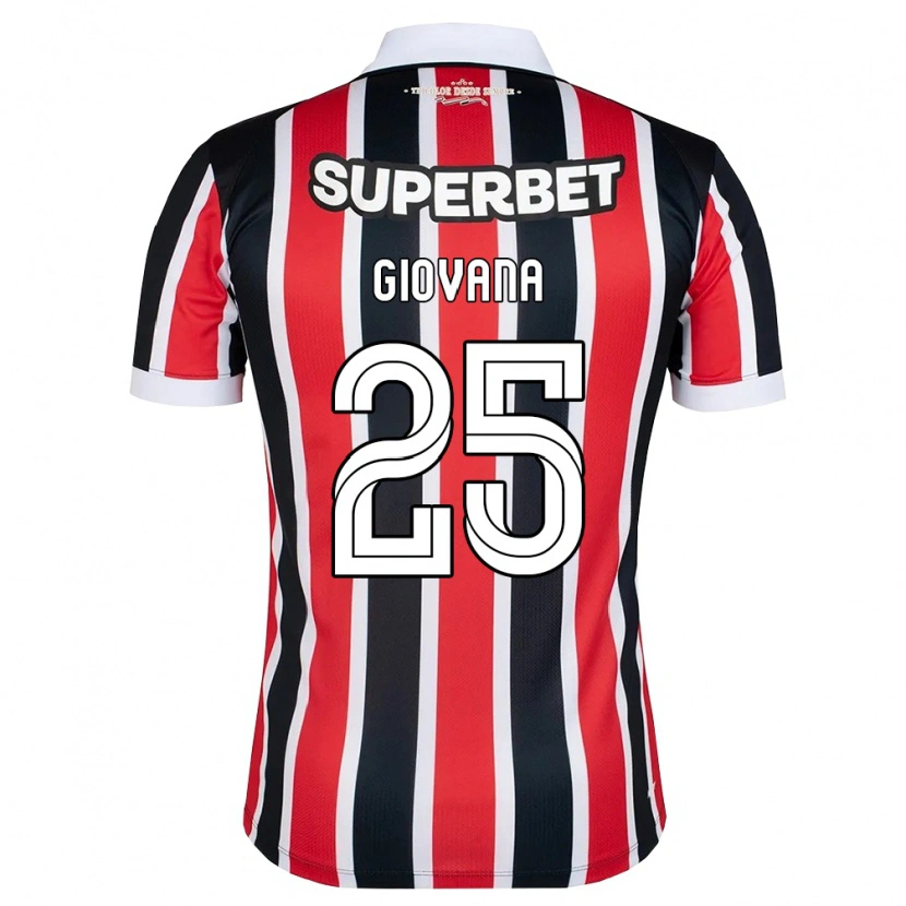 Danxen Homem Camisola Giovana #25 Vermelho Branco Preto Alternativa 2026/27 Camisa