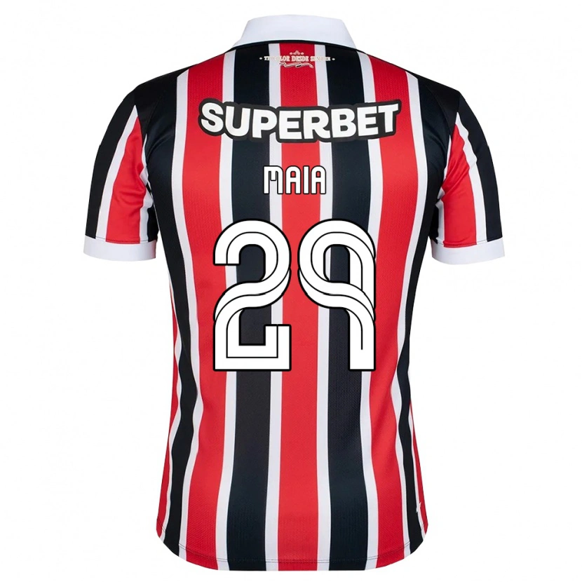 Danxen Homem Camisola Pablo Maia #29 Vermelho Branco Preto Alternativa 2026/27 Camisa