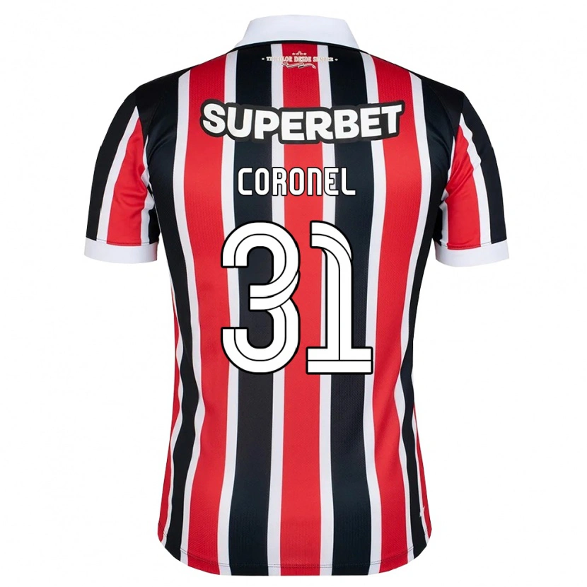 Danxen Homem Camisola Carlos Coronel #31 Vermelho Branco Preto Alternativa 2026/27 Camisa