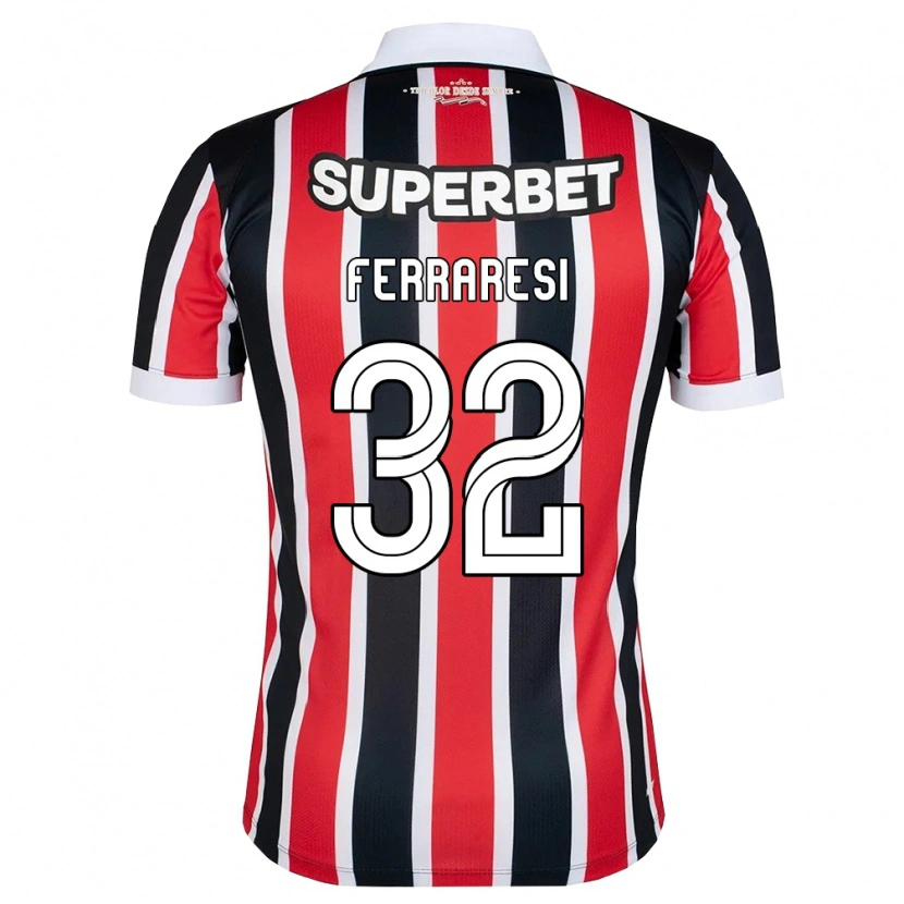 Danxen Homem Camisola Nahuel Ferraresi #32 Vermelho Branco Preto Alternativa 2026/27 Camisa