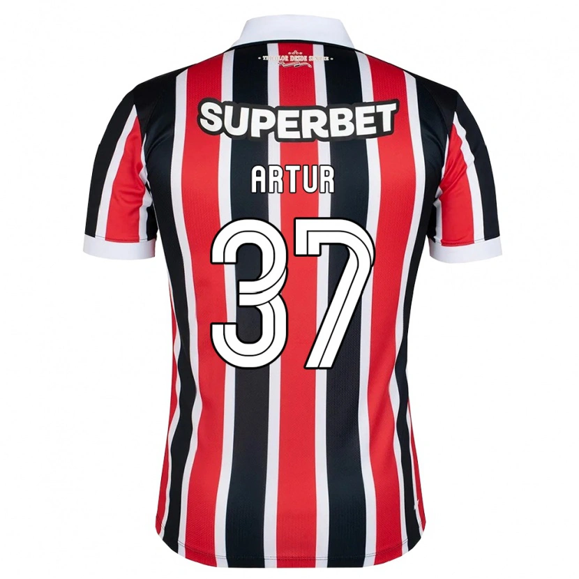 Danxen Homem Camisola Artur Victor Guimarães #37 Vermelho Branco Preto Alternativa 2026/27 Camisa