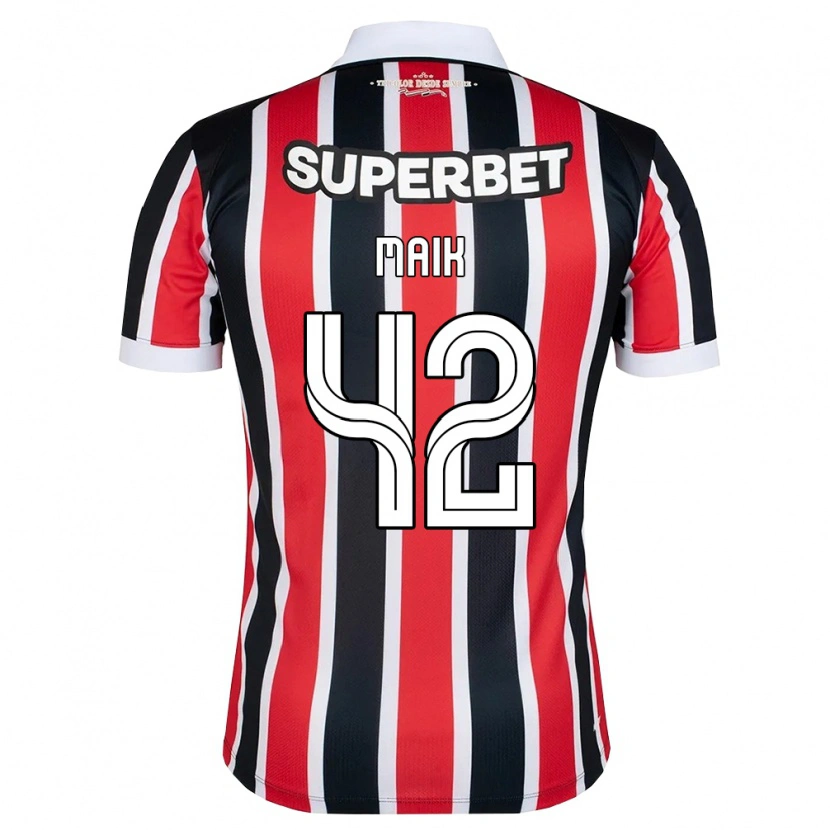 Danxen Homem Camisola Maik Gomes Viegas #42 Vermelho Branco Preto Alternativa 2026/27 Camisa