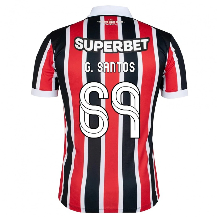 Danxen Homem Camisola Guilherme Santos #69 Vermelho Branco Preto Alternativa 2026/27 Camisa