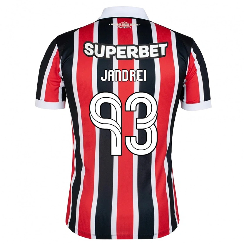Danxen Homem Camisola Jandrei #93 Vermelho Branco Preto Alternativa 2026/27 Camisa