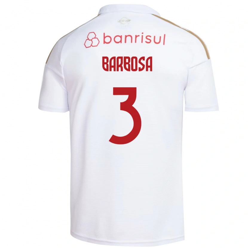 Danxen Homem Camisola Mauricio Barbosa #3 Branco Vermelho Alternativa 2026/27 Camisa
