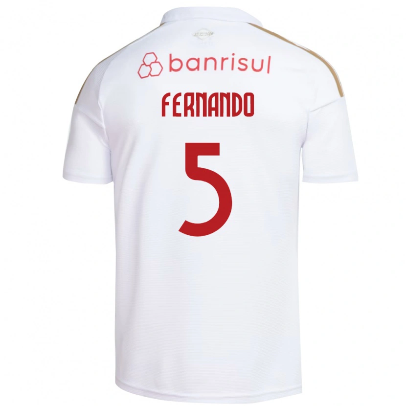 Danxen Homem Camisola Fernando #5 Branco Vermelho Alternativa 2026/27 Camisa