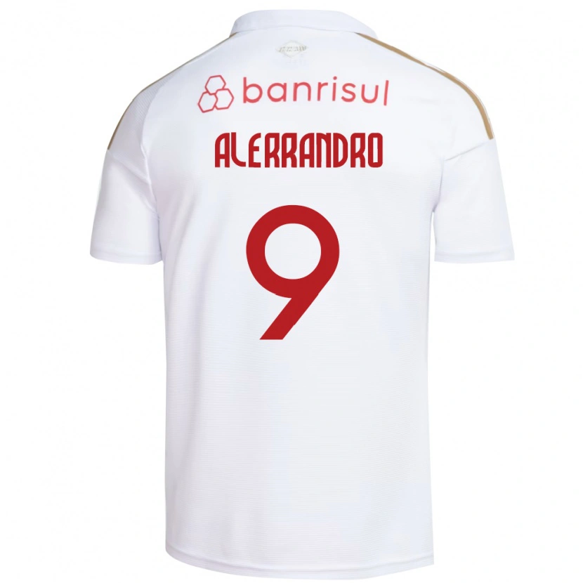 Danxen Homem Camisola Alerrandro Barra Mansa Realino De Souza #9 Branco Vermelho Alternativa 2026/27 Camisa