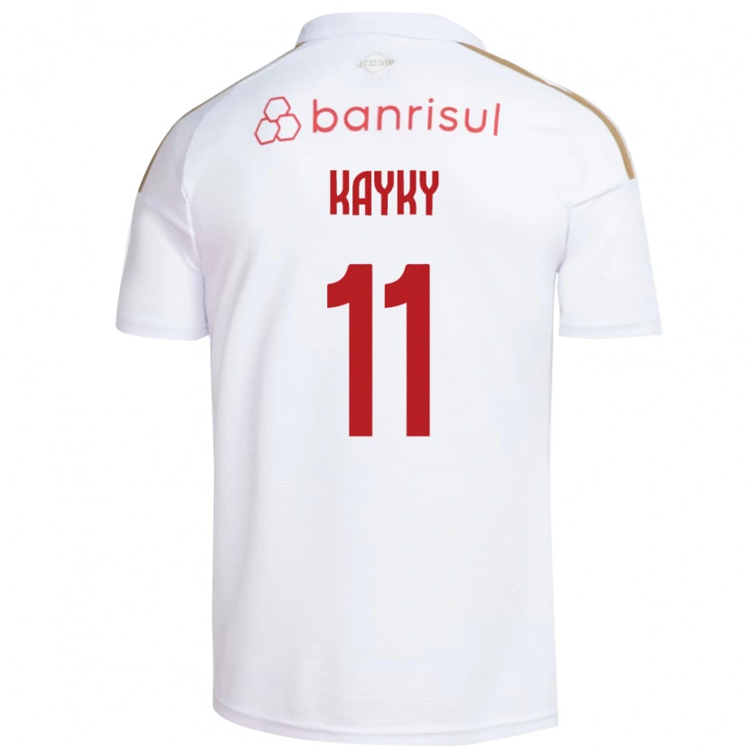 Danxen Homem Camisola Kayky Da Silva Chagas #11 Branco Vermelho Alternativa 2026/27 Camisa